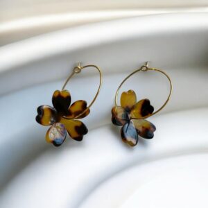 Boucles d'oreilles Iris motif panthère