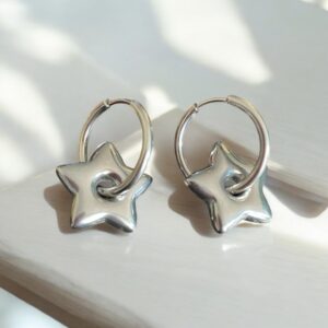 Créoles Star Etoile 20mm argenté