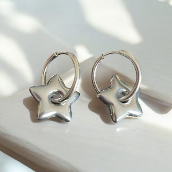 Créoles Star Etoile 20mm argenté Créoles Star Etoile 20mm argenté