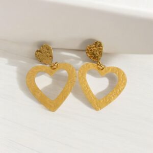 Boucles Valentine Doré martelé