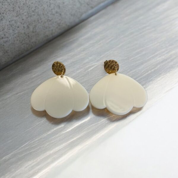 Boucle Rosa acétate opaque écru