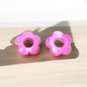 Breloques Flowers 14mm Rose Nacré