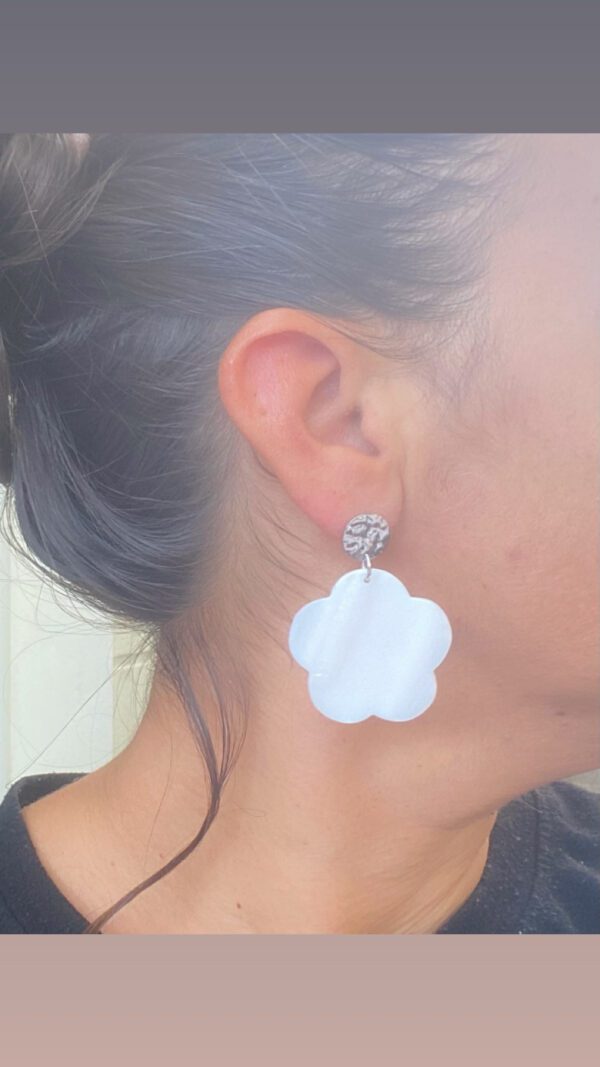 Boucle Agathe attache argenté