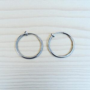 Créoles clips argentées