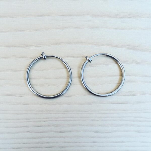 Créoles clips argentées