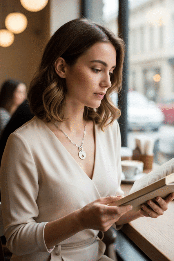 Collier bonheur argenté chance modèle Collier bonheur argenté chance modèle