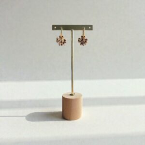 Créoles trèfle tacheté marron