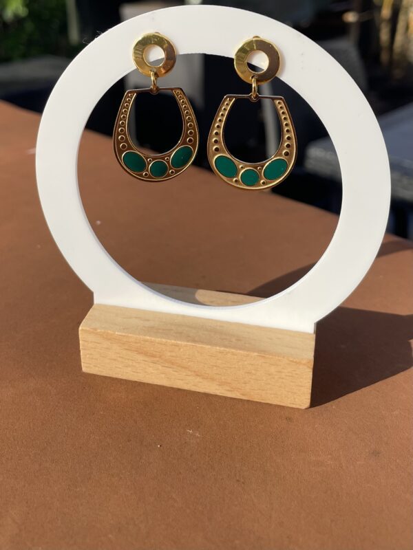 Boucle d'oreille Esmée verte