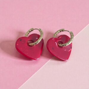 Créoles Valentina rouge granit Créoles Valentina rouge granit