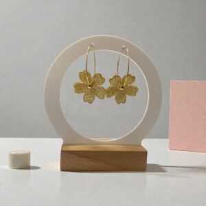 Créoles Iris pailleté dorée