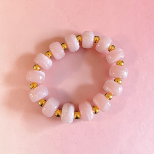 Bracelet Anita vieux rose marbré