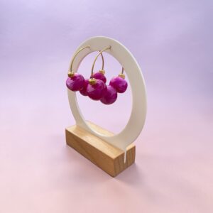 Créoles Anita Magenta marbré