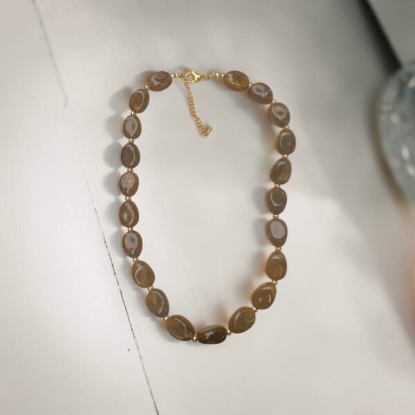 Collier Mia marron foncé