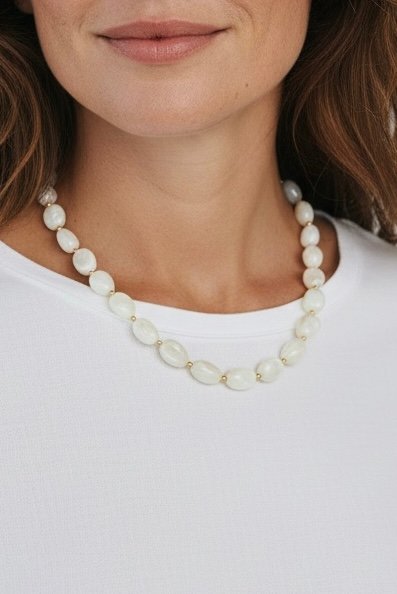 Collier Mia ivoire marbré modèle