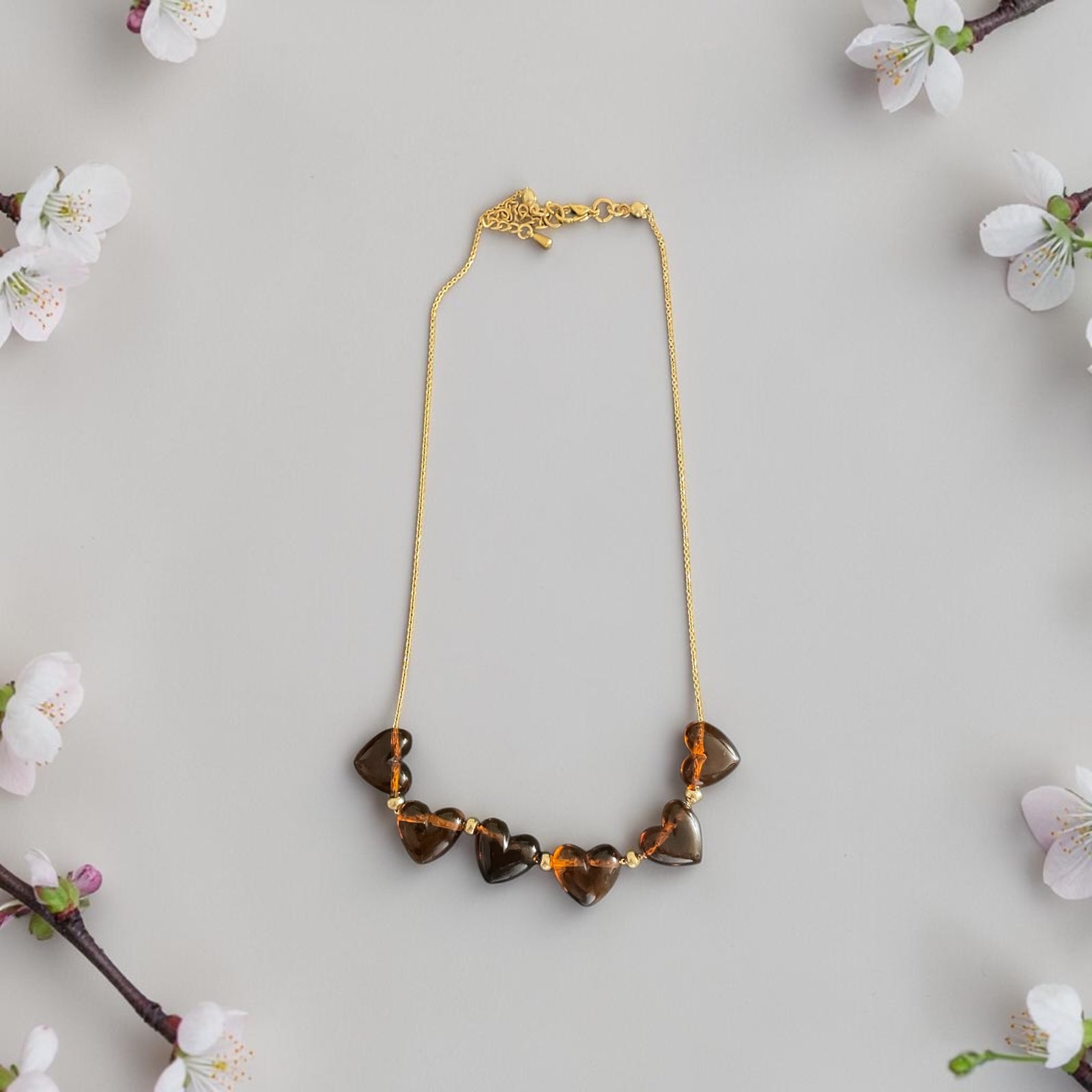 Collier Roméo Ambré marbré