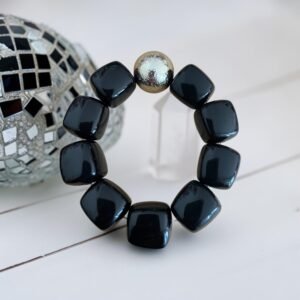 Bracelet Léo noir Bracelet Léo noir