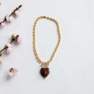 Collier Théa Ambre marbré